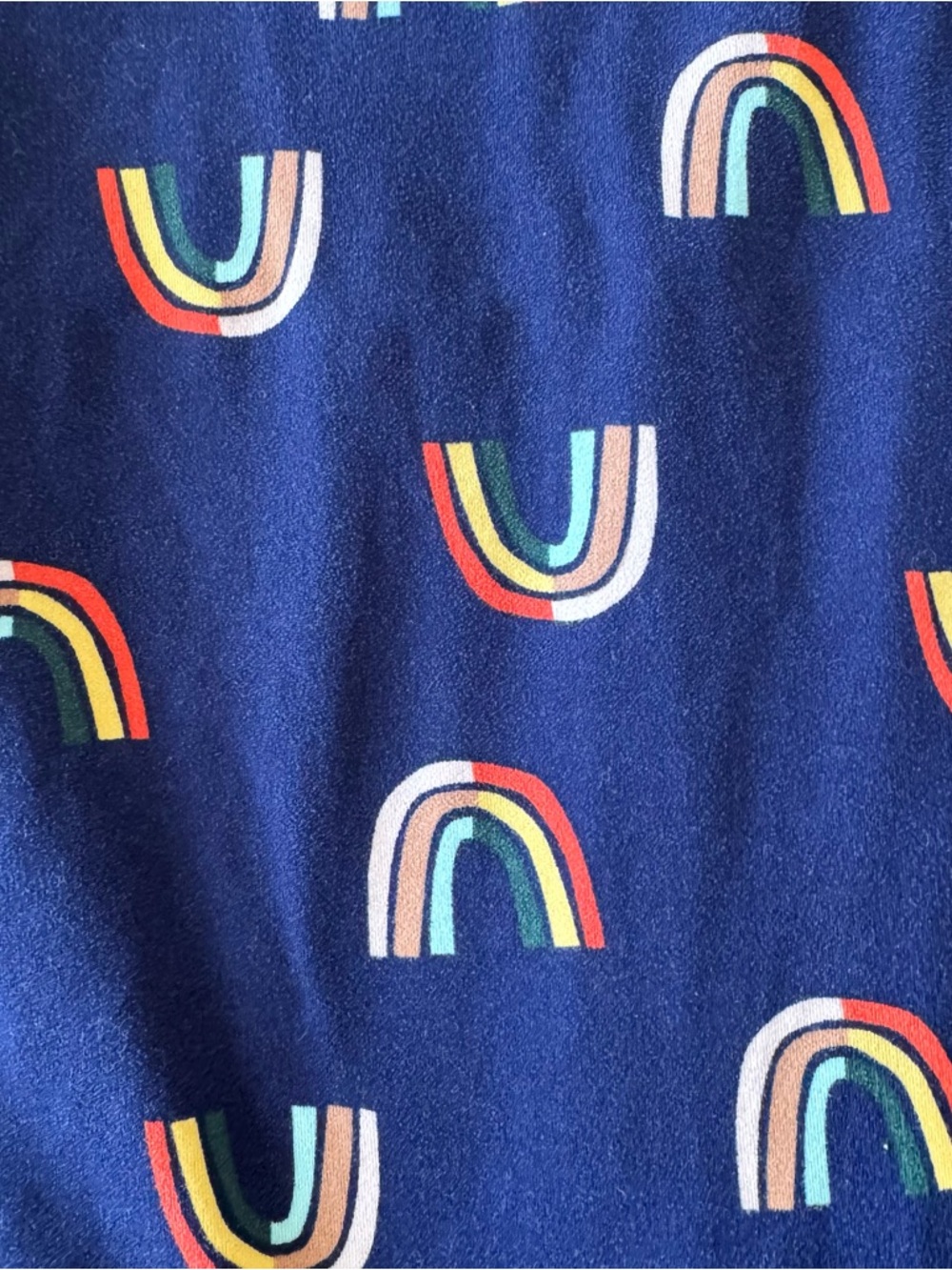 Hanna Andersson Navy Rainbow Print UV Dress with built in shorts size 4 - Picture 6 of 10